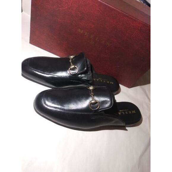 NIB Mezlan Men\'s Black Horse Beat Leather Mule Size 7 And 1/2 Made In Spain main image 10